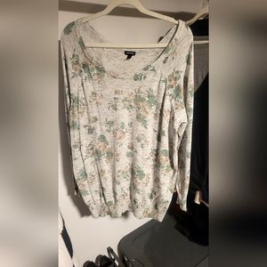 Torrid 3 floral raglan style sweater